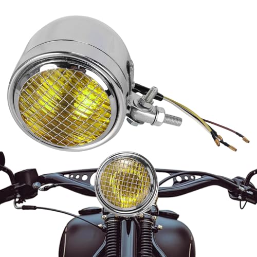 Phares de route motocyclette éclairage rétro avec coque pour entretien de nuit
