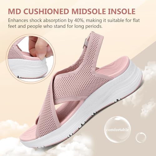 Image of Womens Orthopedic Sandals Ladies Recovery Sport Sandals with Arch Support