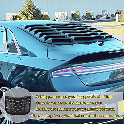 Rear Window Louver Matte Black Abs Windshield Sun Shade Cover In Gt Lambo Style For The 2013-2020 Ford Fusion Models #TOP6