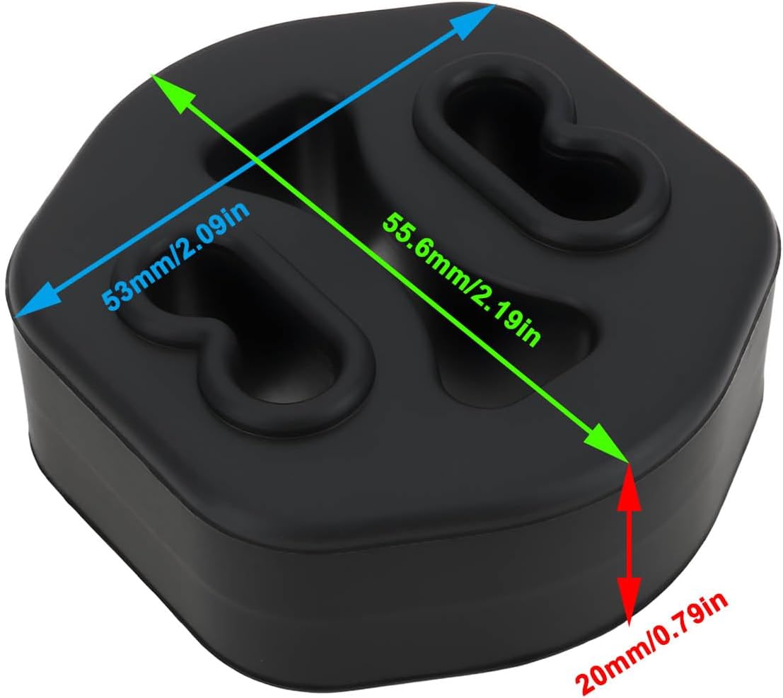 2pcs Car Exhaust Rubber Hanger Strips Replace OEM 34536911 83358052 Compatible with Volvo 850 V70 C70