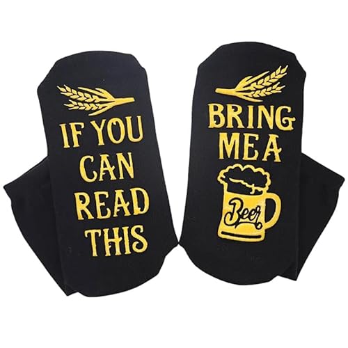 Bring Me Some - Novelty Cotton Colorful Crew Socks Perfect Gift UK 7-11 (Cotton Blend, Beer BL)