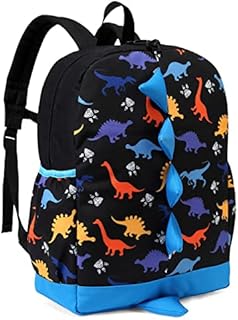 Toddler Backpacks,VASCHY 11.5L Cute Dinosaur Kids Backpack for Boys Water Resistant Children's Backpack for 2 to 5 Years Old School Bag for Kindergarten Daycare with Chest Strap and Side Pocket(Black)