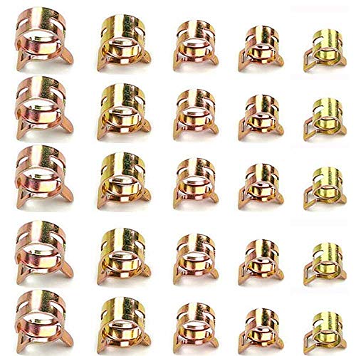 50PCS 5 Size Hose Clips Spring Hose Clamps Mini Fuel Line Pipe Clips 5mm 6mm 7mm 8mm 9mm