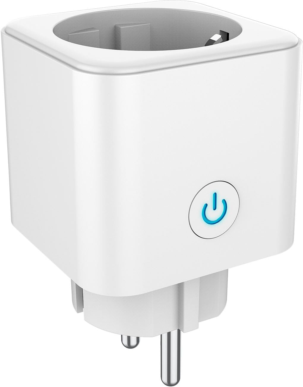 Luminea Home Control Smarte Steckdose: 4er-Set WLAN-Steckdose, Matter-zertifiziert, Energiekostenmesser, 16 A (Schaltsteckdose, Alexa, Switch)