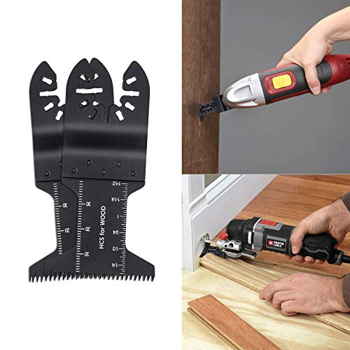 Tanzfrosch 60 Oscillating Tool Saw Blades Multitool Quick Release Saw Blade Kit For Cutting Wood Plastic Soft Metal Fit Dewalt Makita Fein Multimaster Ryobi Bosch Milwaukee Chicago Craftsman (60 Pack) #TOP5