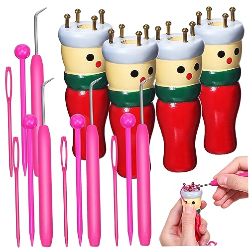 HOOTNEE French Knit Craft Kit Wood Craft Tools DIY Weaving Dolls Creative Toy Random Color