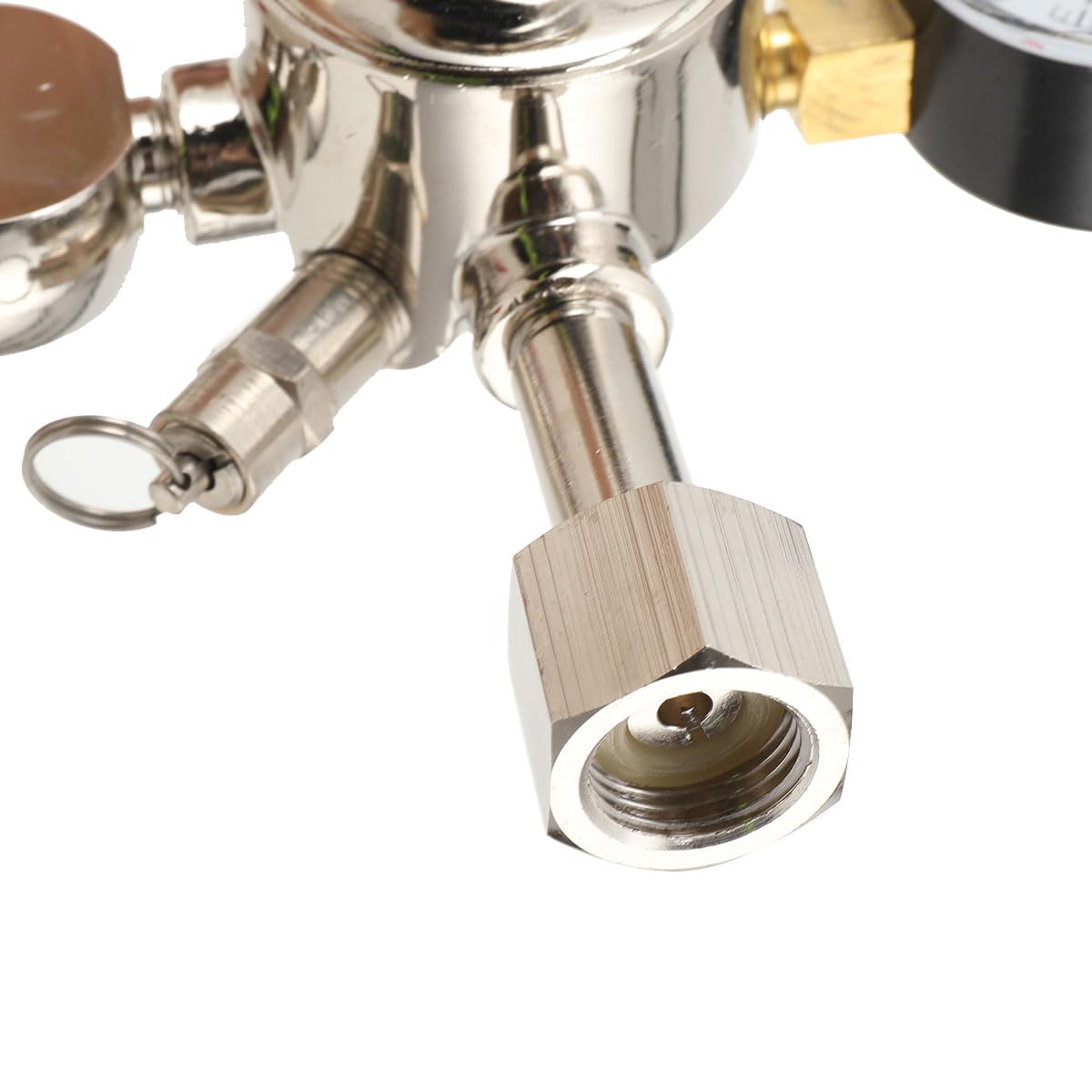 Druckminderer 2 leitig für Co2 Kohlensäure Bier zapfen 2 Anschlüsse Leitungen, CO2 Druckminderer Manometer doppelt Schankanlage Zapfanlage Hauptdruckminderer