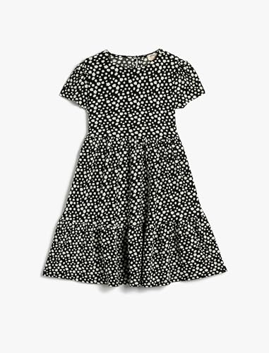 Robe midi fleurie Koton à manches courtes et col rond coupe fluide
