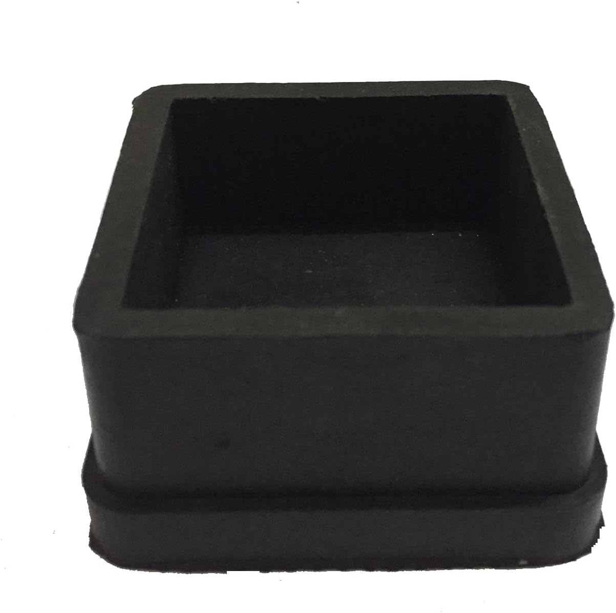 Susan Rubbers 2 Inch (50 mm) Square Rubber Bush or Cap or Feet for Furniture Leg - Black - #2SB008 Pack of 8