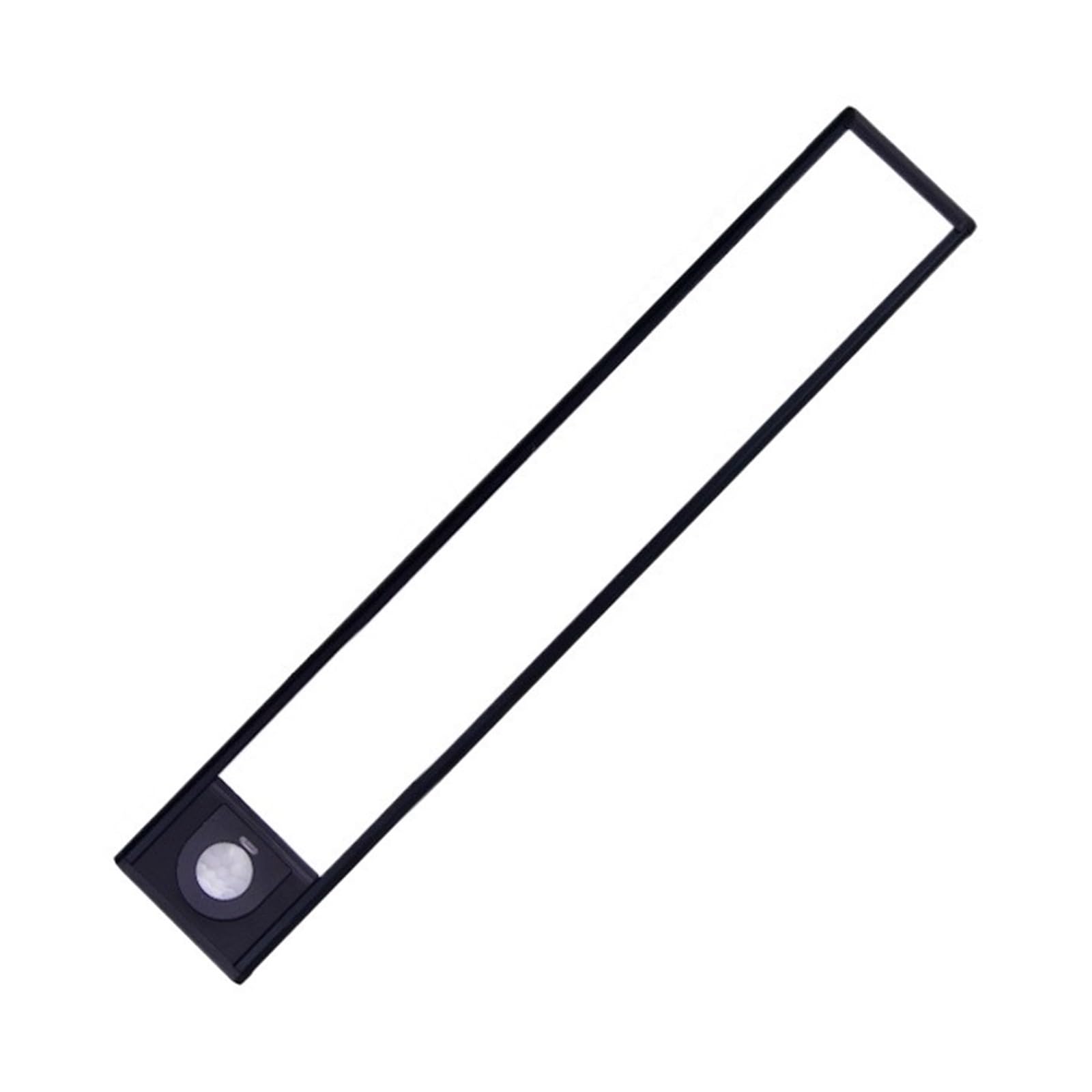 Luces Bajo Armario Luz LED Nocturna Con Sensor De Movimiento For Debajo Del Armario, Iluminación USB, Lámpara For Cocina, Magnética Recargable(6000K Cold White,40cm Black)