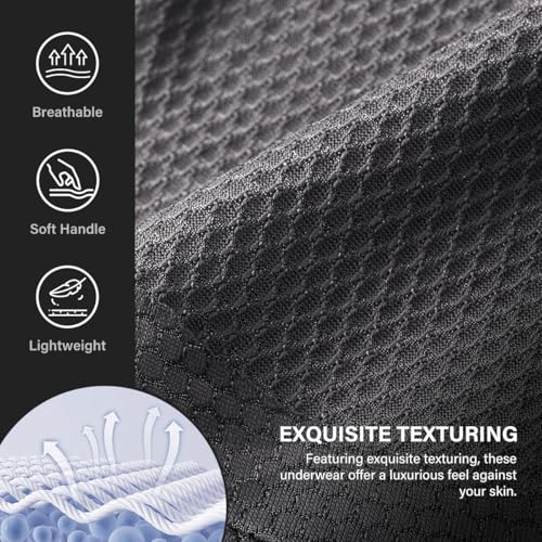 Men's Boxer Briefs Soft Breathable Moisture-Wicking Tagless Underwear4