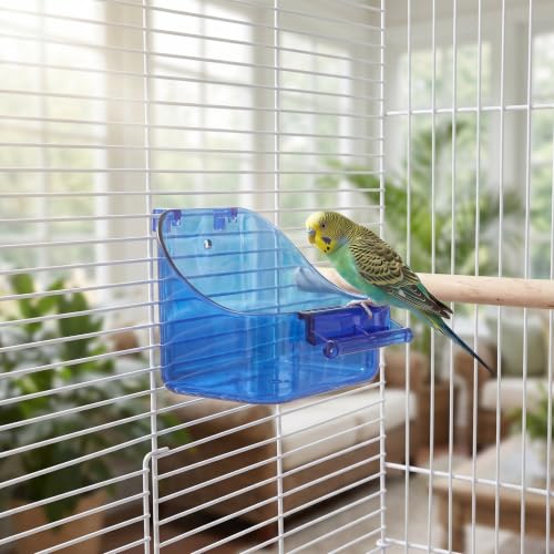 Baño para pájaros que evita salpicaduras molestas en suelos de interior 6