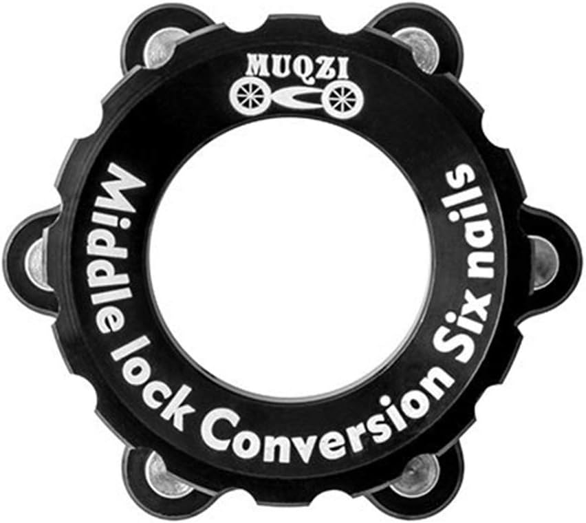 VGEBY - Adaptateur Centerlock Vers 6 Trous Pour Frein à Disque Vélo - Compatible Axes 9/12/15mm, En Alliage Aluminium