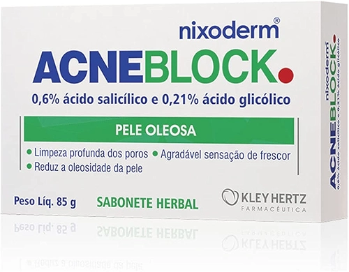Sabonete AcneBlock Herbal Pele Oleosa com cravos e espinhas