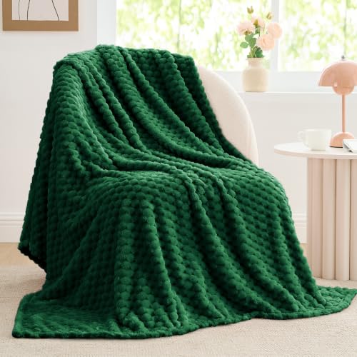 Image of BEDELITE Forest Green Throw Blanket for Couch, Cozy Gift for Women, 50 * 60