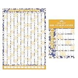 Aperçu de l'année académique : grand planificateur mural académique A1 pour 2026-2027 mesurant 840 x 600 mm, calendrier de cuisine ou planificateur de salle de classe, où une visibilité complète de l'année est essentielle.
