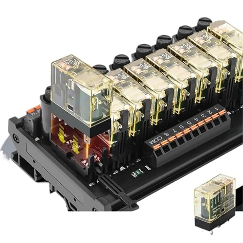 Relay RJ1S RJ2S 1NO1NC Relay 24VDC 8/16Ch SPDT PLC Signal AmplifierBoard Rail Compact Control for Industria 1Pcs(RT-KE02C-F 24VDC)