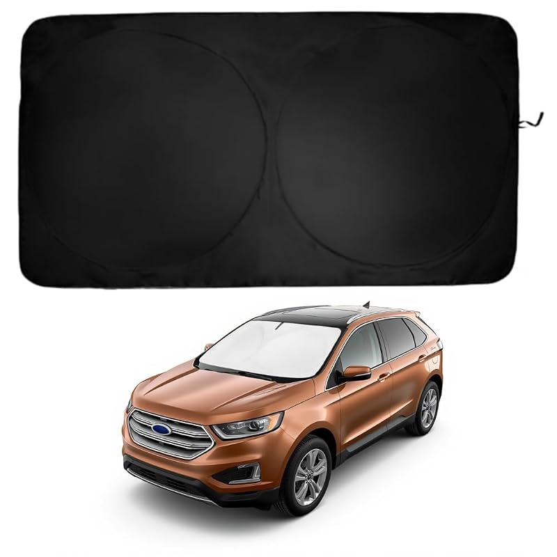Cortina Solar para Para-brisa Ford Edge 2015–2024, Dobrável com Estrutura de Aço Flexível e Bolsa Impermeável