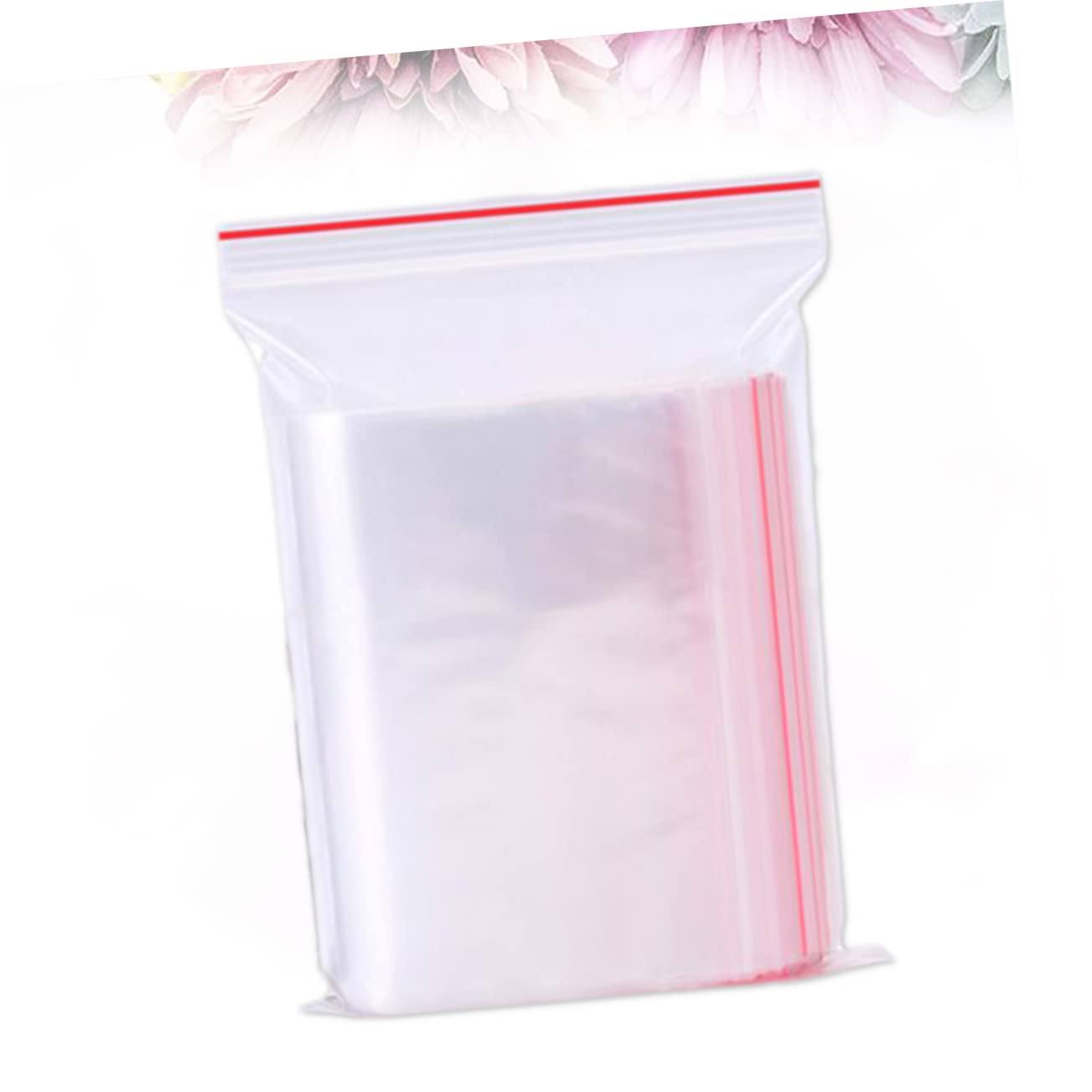 C3358 - Bolsas De Plástico Transparente Reciclables De Polietileno Para Almacenar Alimentos, Con Base Plana, Resellables Y Asa Troquelada (paquete De 50) - México