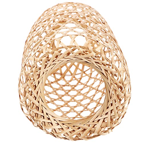 Magiclulu 1Pcs Woven Pendant Lamp Shade Bamboo Lamp Shade Handmade Weave Lighting Natural Wicker For Living Room Kitchen #TOP1