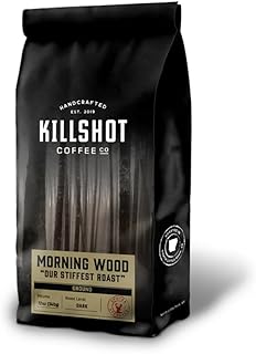 Killshot Coffee Morning Wood, Dark Roast Ground Coffee - 12 Ounce Bag