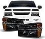 AKKON - For Chevy Colorado/GMC Canyon Black Smoke Headlights + Signal Lights Driver + Passenger Side Pair Set
