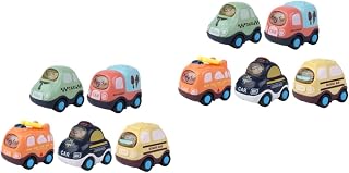 Totority Mini Toy 10 pcs Cartoon car Toy for Kids Police car Toy Kids playset Small car Toy Child Model Mini Children Small Car