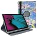 Produktbild kwmobile Huawei Mediapad M5 Lite 10 Hülle - 360° Tablet Schutzhülle Cover Case für Huawei Mediapad M5 Lite 10 - Ölmalerei Wasserlilien Design Rosa Grün Blau