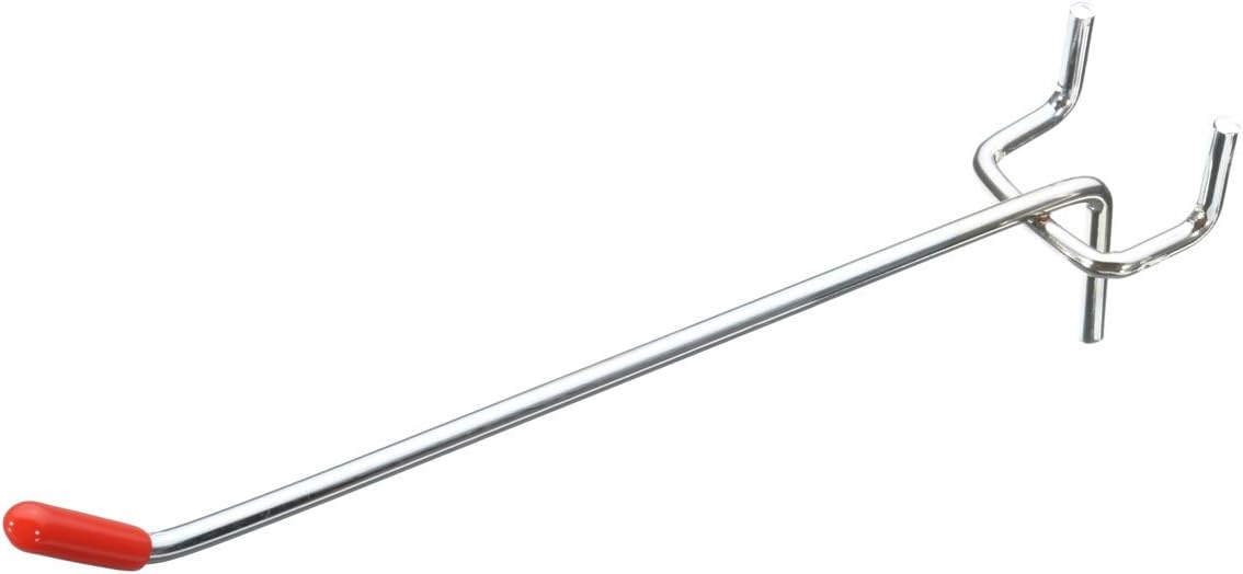 Peg Board Shelving Hooks for 1/8" Pegboard 1/8-inch Metal Wire in 6" and 8" Long with Rubber tippes (8" 100 Pack)