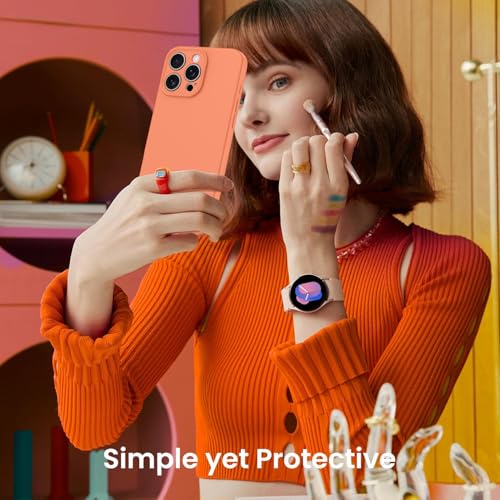 iYavvort Compatible with iPhone 16 Pro Case, Liquid Silicone Upgrade [Camera Protection] [Soft Anti-Scratch Microfiber Lining] Shockproof Phone Case (Coral) by iYavvort - Used condition - Image 6
