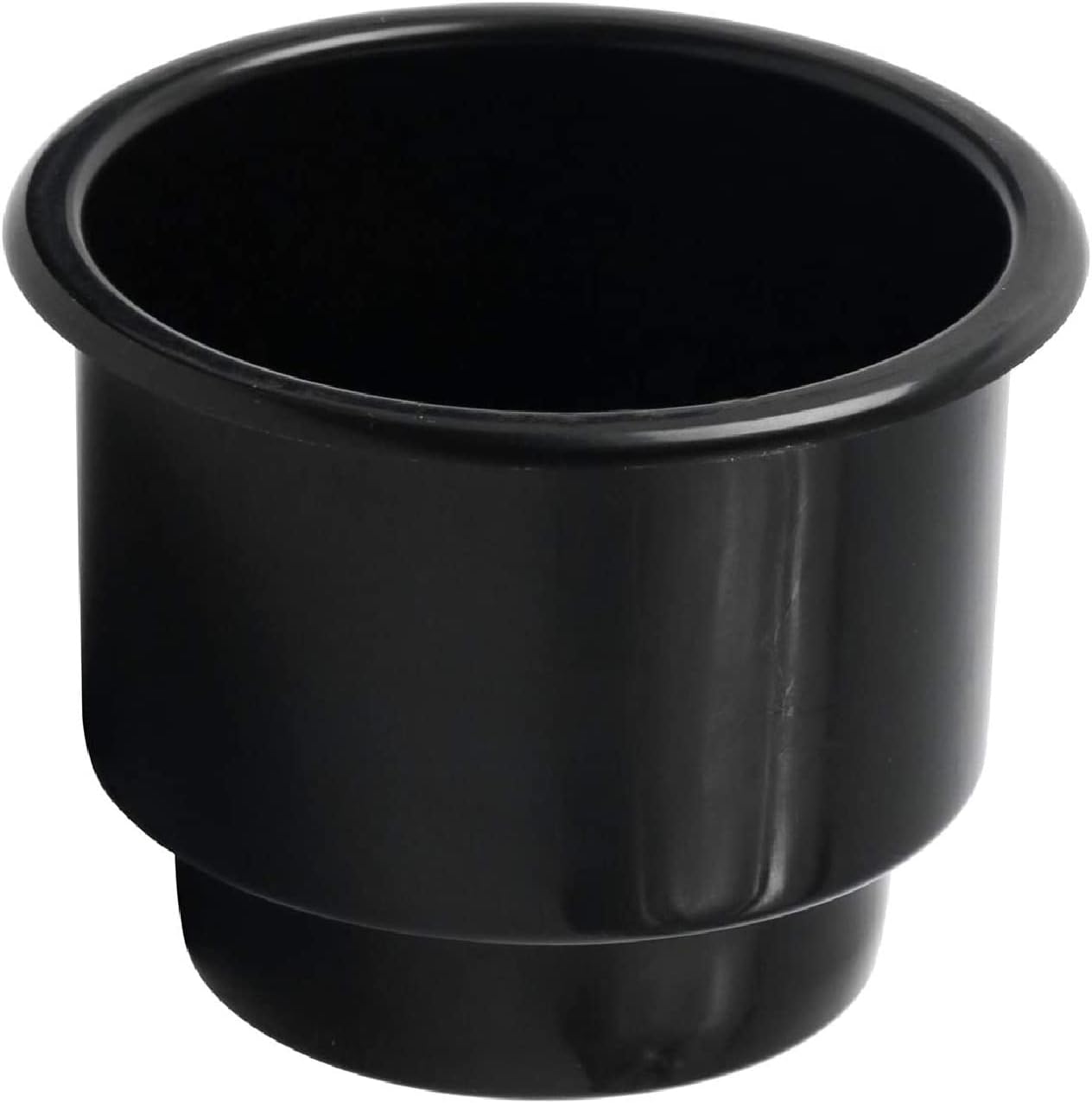 NovelBee 12pcs Black Recessed Plastic Cup Drink Holder with Drain for Boat Marine Truck Car Camper RV