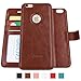 Amovo Vegan Leather 2 in 1 Folio Detachable Wallet Case with Box for iPhone 6s/6 Case - Brown