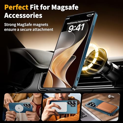 Image of for Samsung Galaxy S26 Ultra Case,Slim Design Compatible with MagSafe,Strong Magnetic Shockproof Military-Grade Protection for Screen & Camera Cover Case for Samsung S26 Ultra,Blue