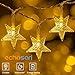 echosari Star String Lights Battery Operated, Auto Timer LED Star Fairy String Lights 158IN with 8 Modes for Kid Room Bedroom Party Garden Wedding Décor (Warm White)