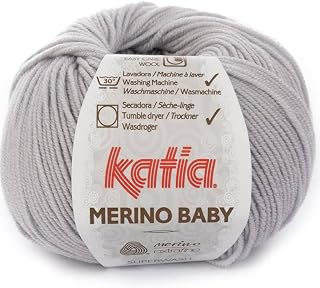 Lanas Katia Merino Baby Ovillo de Color Perla Cod. 55 : Amazon.es: Hogar y  cocina