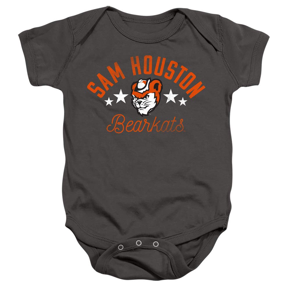 Sam Houston State University Official Bearkats Unisex Infant Snap Suit for Baby, Charcoal, Small (6 Months)