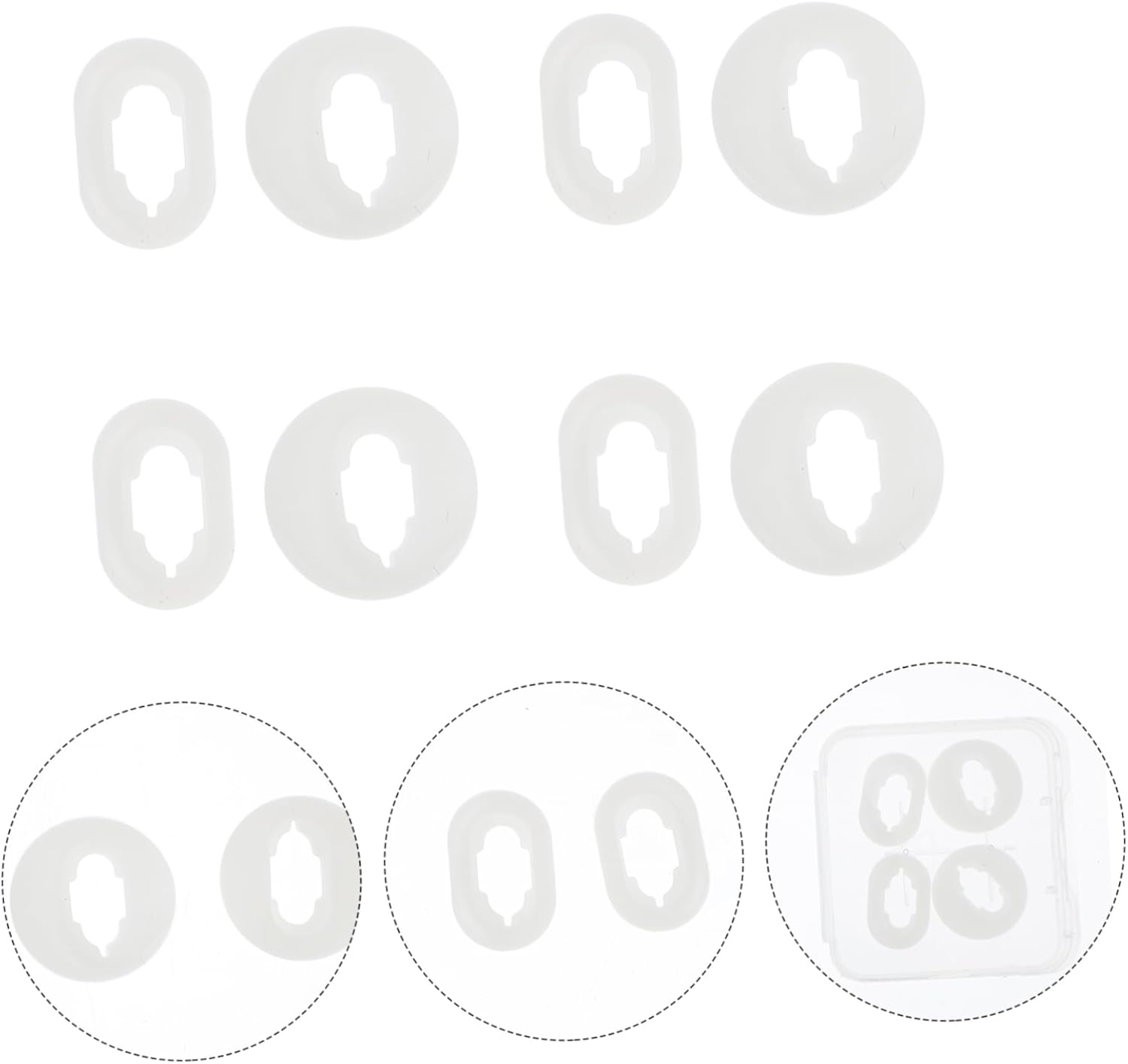8pcs Silicone Earphone Tips Compatible Live Washable Replacement Earbud Covers Comfortable Soft Material Dual for Fit for Earbud Accessories