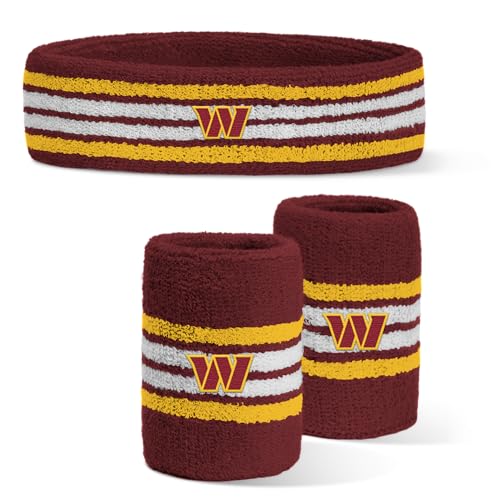 Image of For Bare Feet NFL Officially Licensed Team Logo Headband & Wristband Combo Pack Team Color OSFM