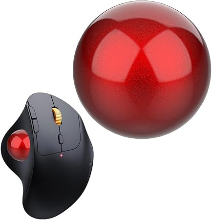 34mm Replacement Trackball - Glossy Red Ball For Logitech M570, M575, MX Ergo, Elecom, Kensington Mice