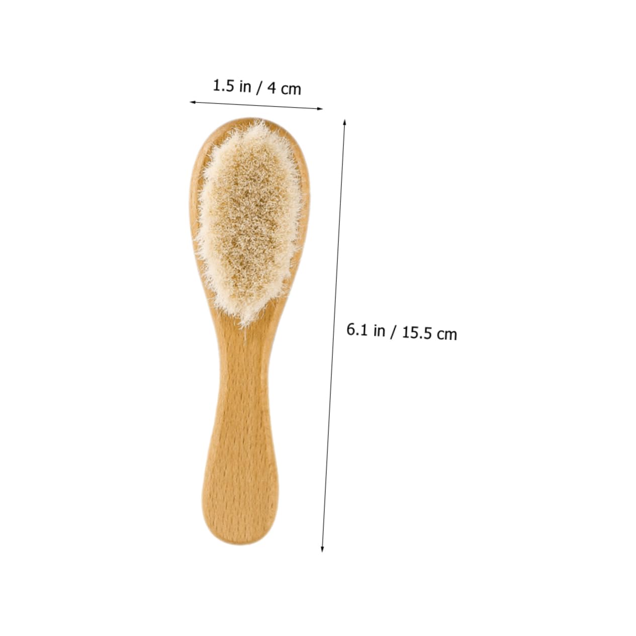COOLHIYA Cradle Cap Brush for Newborns Soft Bristle Hair Brush Wood Material Safe for Baby Scalp