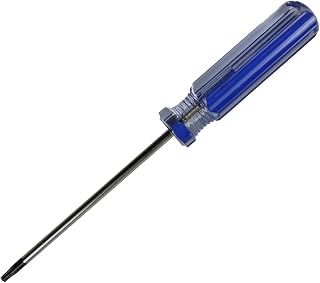 T9 Perforated Torx Screwdriver, Blue Plastic Grip, Total Length 5.1 Inches, Suitable For Repairing Household Appliances,1 PCS