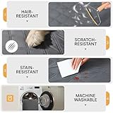 luciphia 100% wasserdichte Hundedecke mit Rutschfesten Punkten, rutschfeste Hundedecke als Schutz für Sofa Bett Auto, Robuste Hundematte Maschinenwaschbar für Unterwegs Hunde, Grau 101 * 127cm