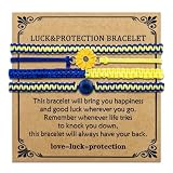 Celaqiu 4 PCS Ukraine Keychain Bracelet Ukrainian Gifts For Women