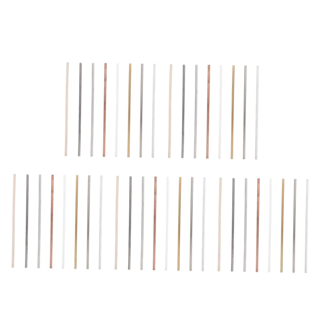 Gatuida 40pcs DIY Craft Making Metal Rods Kit Round Aluminum Soldering Rods Material Kit for Chemistry Experiment