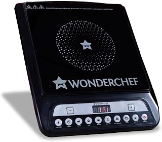 Wonderchef Power 1400W Induction Cooktop with 11 Preset Functions, Push Touch Control Button Induction Cooktop, 2 Years Warranty