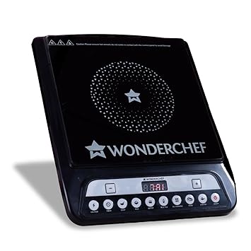 Wonderchef Power 1400W Induction Cooktop with 11 Preset Functions, Push Touch Control Button Induction Cooktop, 2 Years Warranty
