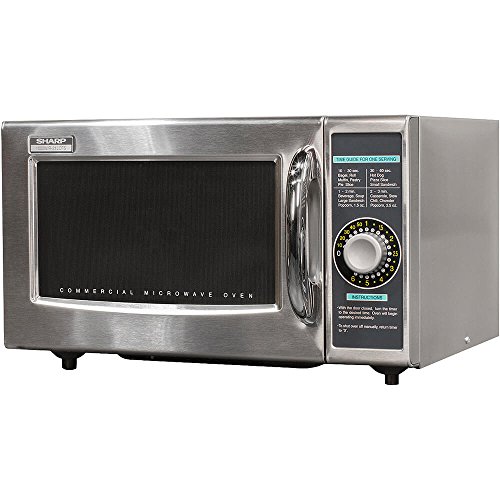 Sharp R-21LCFS Medium-Duty Commercial Microwave Oven with Dial Timer, Stainless Steel, 1000-Watts, 120-Volts, One Size Sharp R-21LCFS Medium-Duty Commercial Microwave Oven with Dial Timer, Stainless Steel, 1000-Watts, 120-Volts, One Size