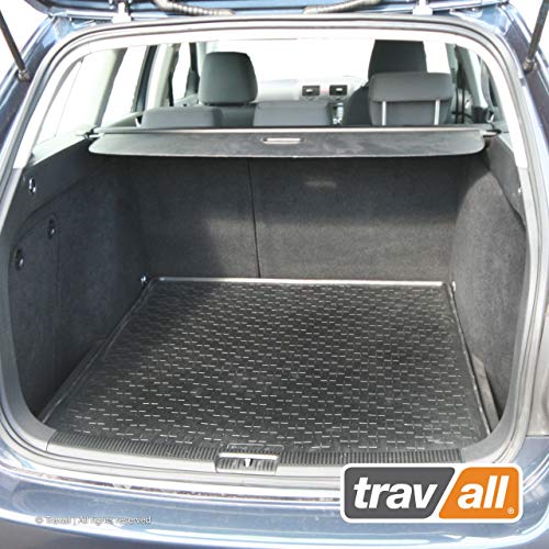Travall Liner Compatible With Volkswagen Golf Wagon (2007-2013) Also For Volkswagen Jetta Sportwagen (2005-2015) Tbm1044 - All-Weather Black Rubber Trunk Mat Liner #TOP10