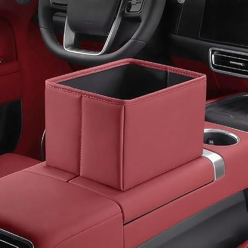 Car Trash Bin Foldable for Opel Vauxhall Astra 5-Door/ 3-Door/Sports Tourer Wagon L K J H G F 2020-2025, Wet Dry with Fixed Base Plate for Easy Storage Collapsible Car Trash Can,Red-Large