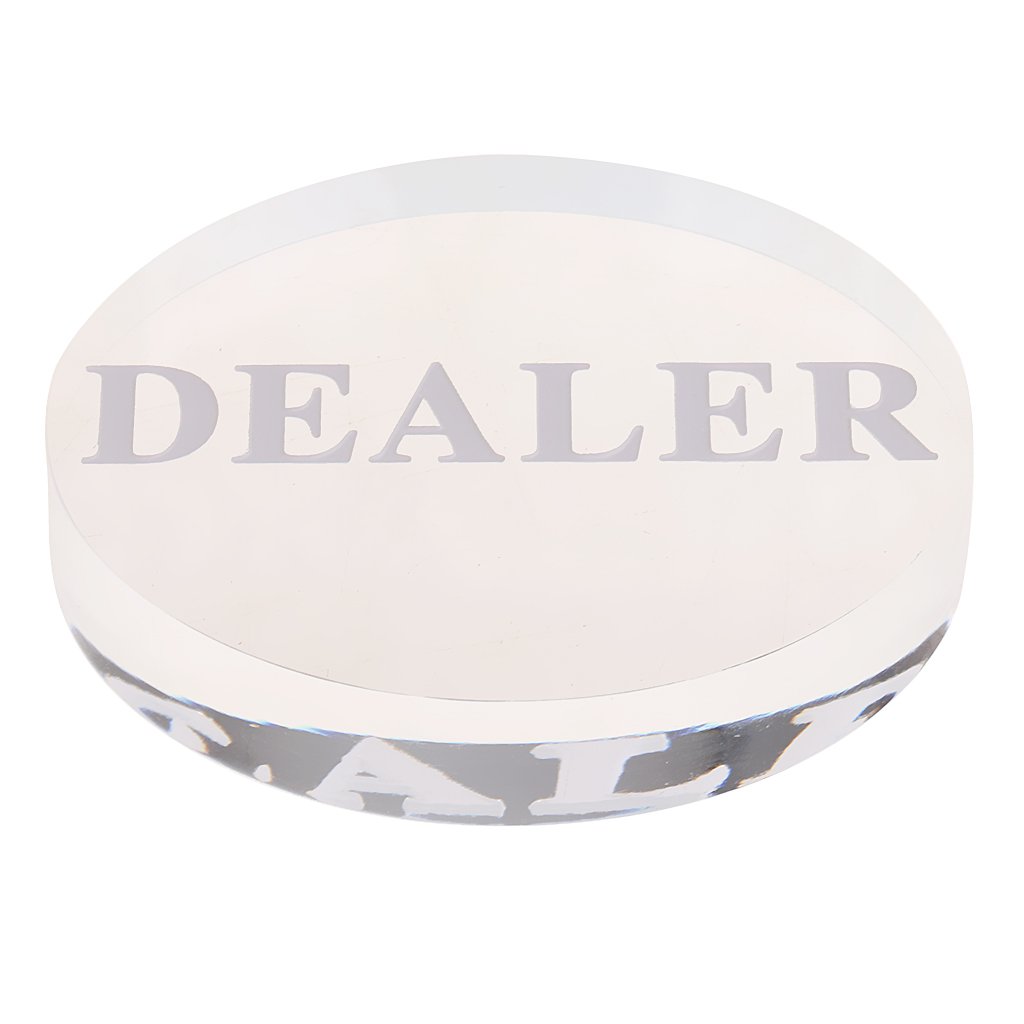 MagiDeal Hochwertig Acryl Transparent Poker Dealer Button